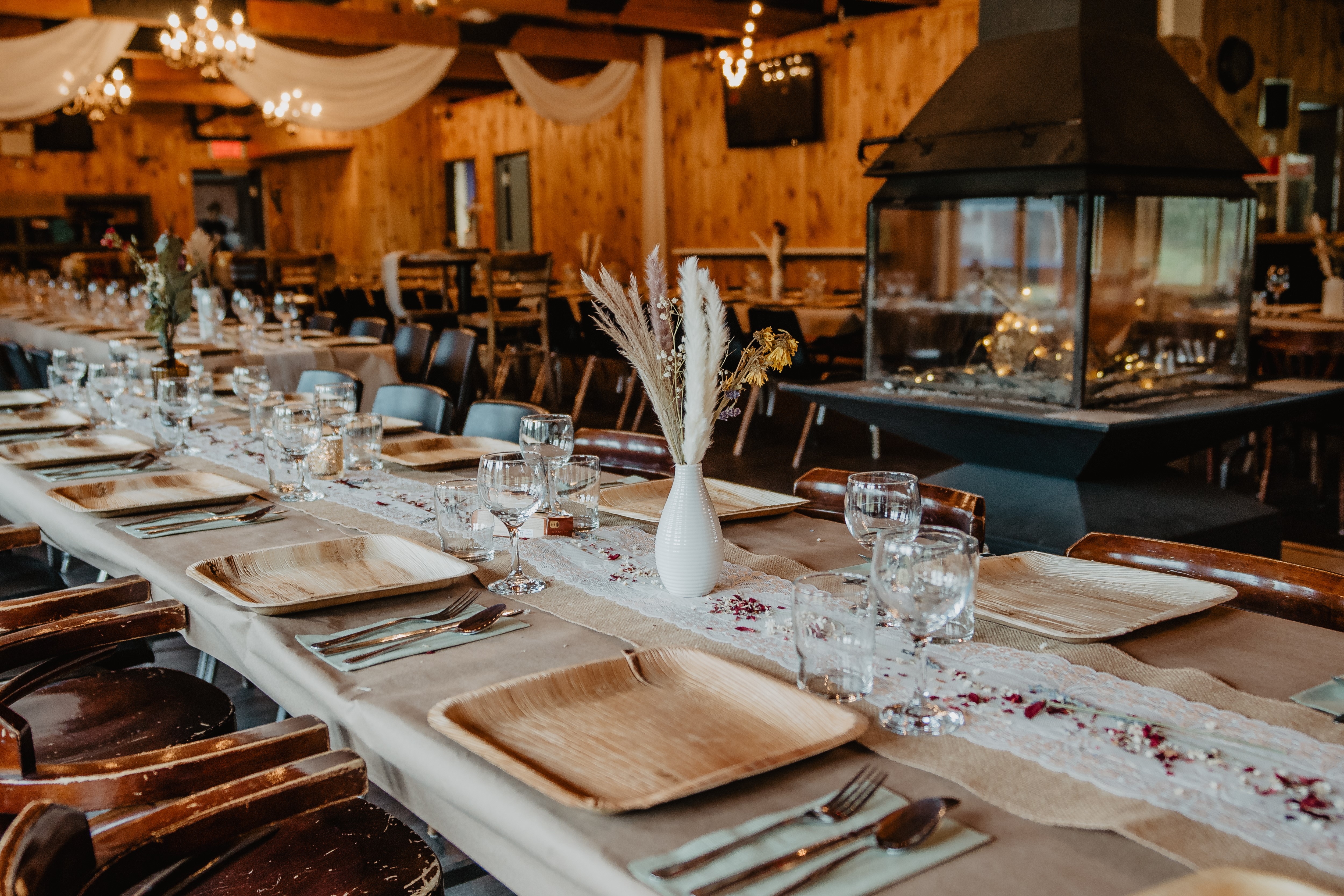 Détail de table pour un mariage au Mont Grand-Fonds